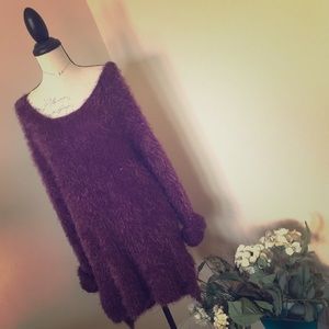 Bar III cosy plum color sweater dress medium nwot